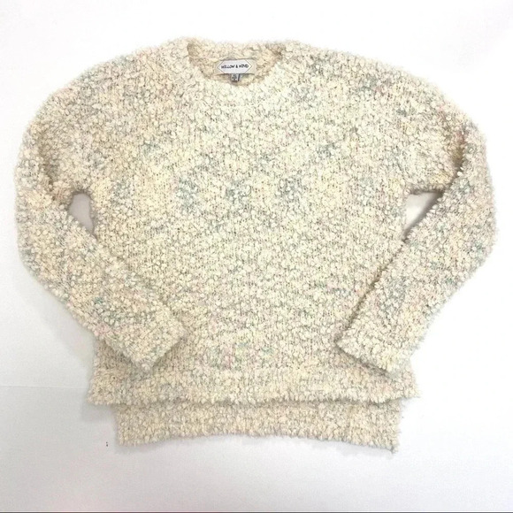 Willow & Wind Popcorn Sweater Pastel Multicolor Cropped knit Crew Neck Size XS - Picture 5 of 5